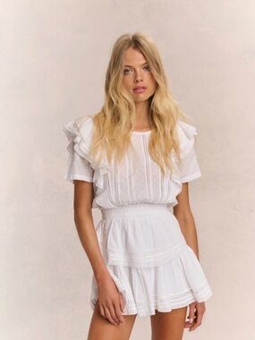 LOVESHACKFANCY Natasha Heritage Mini Dress